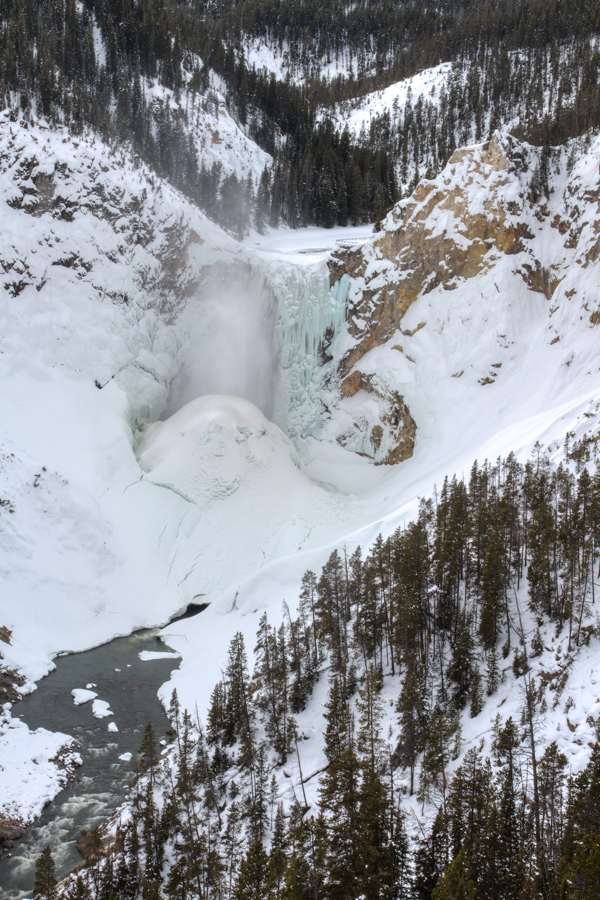 Ice Fall in Yellowstone National Park, Wyoming