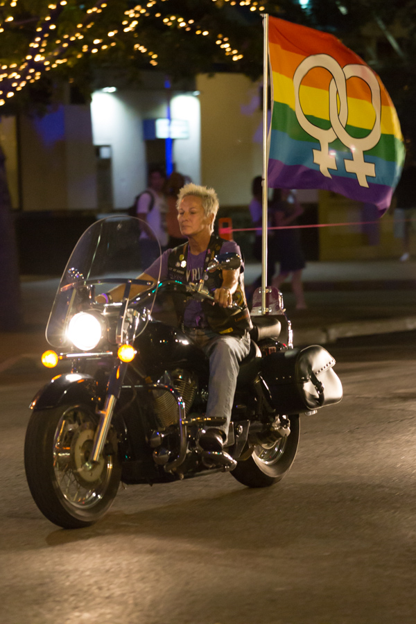 Rainbow Biker in Austin, Texas