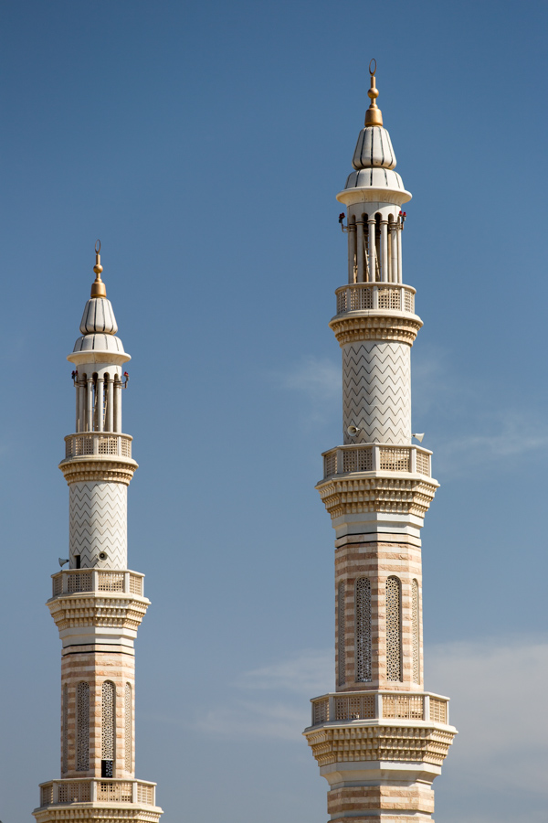 Roadside Minarets in Abu Dhabi, UAE