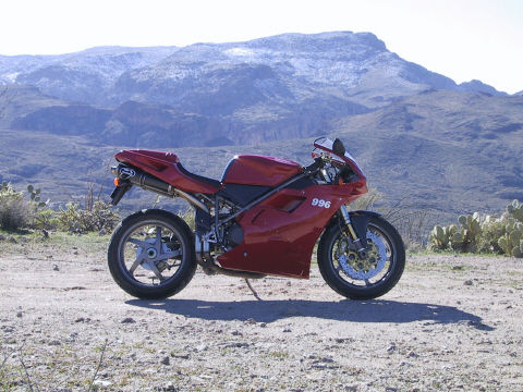 Raquel Ducati with the Superstition Mountains